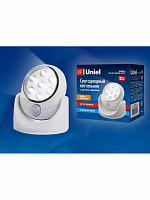 **Сетильник светодиодный ULK-N21 SENSOR WHITE накладной интерьерный 4АА (не в компл.) бел. Uniel
