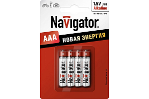 Элемент питания алкалиновый AA/LR03 NBT-NE-LR603-BP4 (блист.4шт) NAVIGATOR