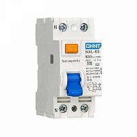 Выключатель дифференциального тока (УЗО) 1п+N 40А 30мА тип AC 6кА NXL-63 (R) CHINT