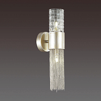 Бра серебристый/стекло/металл G9 2х5W 220V ODEON LIGHT PERLA HALL ODL20 471 4631/2W
