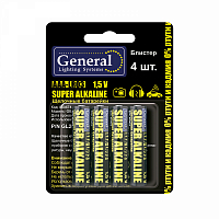 Батарейка GBAT-LR03 ААА щелочная (блистер 4шт/уп 48шт) General