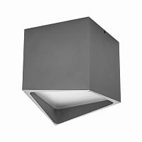 Потолочный светодиодный светильник Lightstar Quadro LED 12W 960LM 4000K IP55 серый (в комплекте)