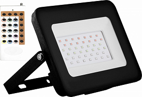 Прожектор светодиодный Feron, 2835SMD 50W RGB AC220V/50Hz IP65 черный LL-613
