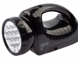 Фонарь-прожектор аккумуляторный TSP12 12 + 18LED аккум. 4В 1.8А.ч ЗУ 220В (картон. упак.) Трофи