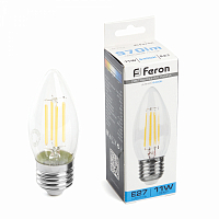 Лампа филаментная светодиодная Feron LB-713 Свеча E27 11W 6400K