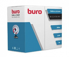 Кабель сетевой Buro UTP cat.5E 305м 4 пары 0,5мм медь одножильный 1шт. серый Buro