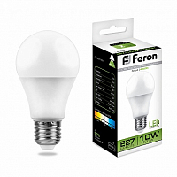 Лампа светодиодная Feron LB-92 A60 Шар E27 10W 4000K