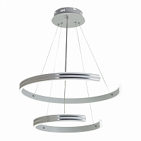 Подвесная светодиодная люстра ProfitLight 6039/2 WHT+CHR 192W 3000-6000K 13400lm пульт