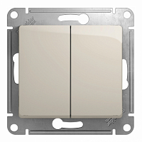 Механизм переключателя 2-кл. СП Glossa 10А IP20 10AX молоч. SE