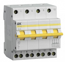 Выключатель-разъединитель трехпозиционный 4п ВРТ-63 25А IEK MPR10-4-025