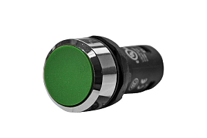 Кнопка CP2-13R-13 с подсветкой зеленая с фиксацией 1HО
