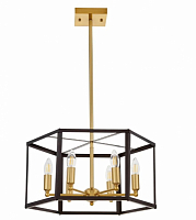 Подвесная люстра Lumina Deco Lorton LDP 1142-6 BK+MD