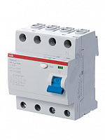 Устройство защитного отключения (УЗО) 4п F204 AC-63/0,3 4мод. ABB
