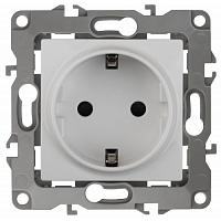 Розетка 2P+E Schuko, 16A-250В, IP20, Эра12, белый ЭРА 12-2101-01