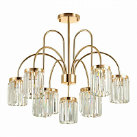 Подвесной светильник золотой/хрусталь Odeon Light Classic Vassa 4987/9C