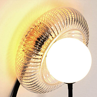 Бра Odeon Light Buny 5013/1W черный/прозрачный/белый матовый металл/стекло G9