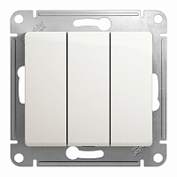Механизм выключателя 3-кл. СП Glossa 10А IP20 10AX перламутр SE