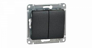 Механизм выключателя 2-кл. СП Glossa 10А IP20 10AX антрацит SE