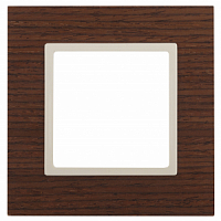 Рамка 1-м Elegance 14-5301-09 дерево, дуб+сл. кость ЭРА