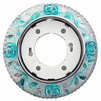 **Светильник встраиваемый GX53 DECOR Прованс, прозрачный+голубой/хром, Спутник